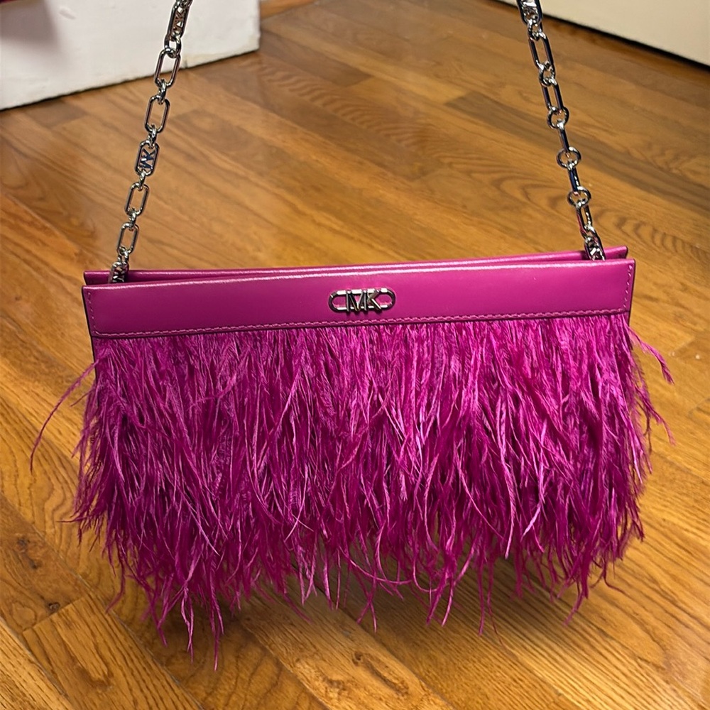 Feathered Michael Kors shoulder bag
